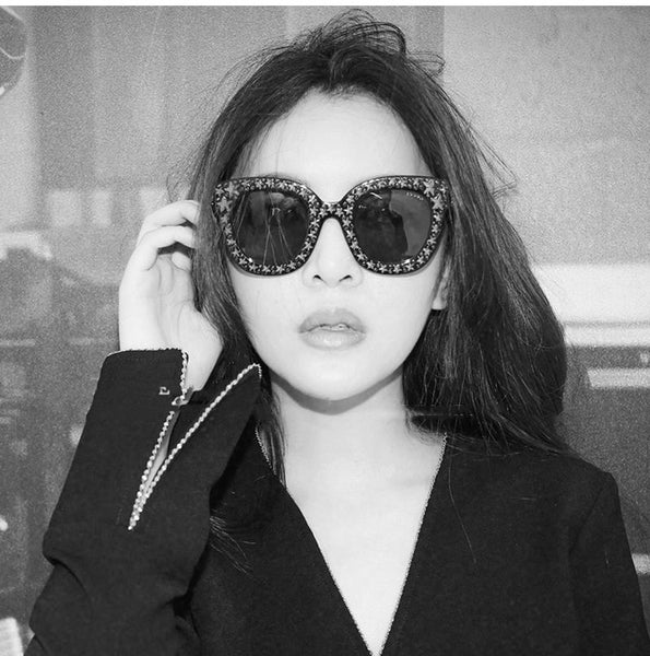 Olivia Full Stars Cat Eye Sunglasses